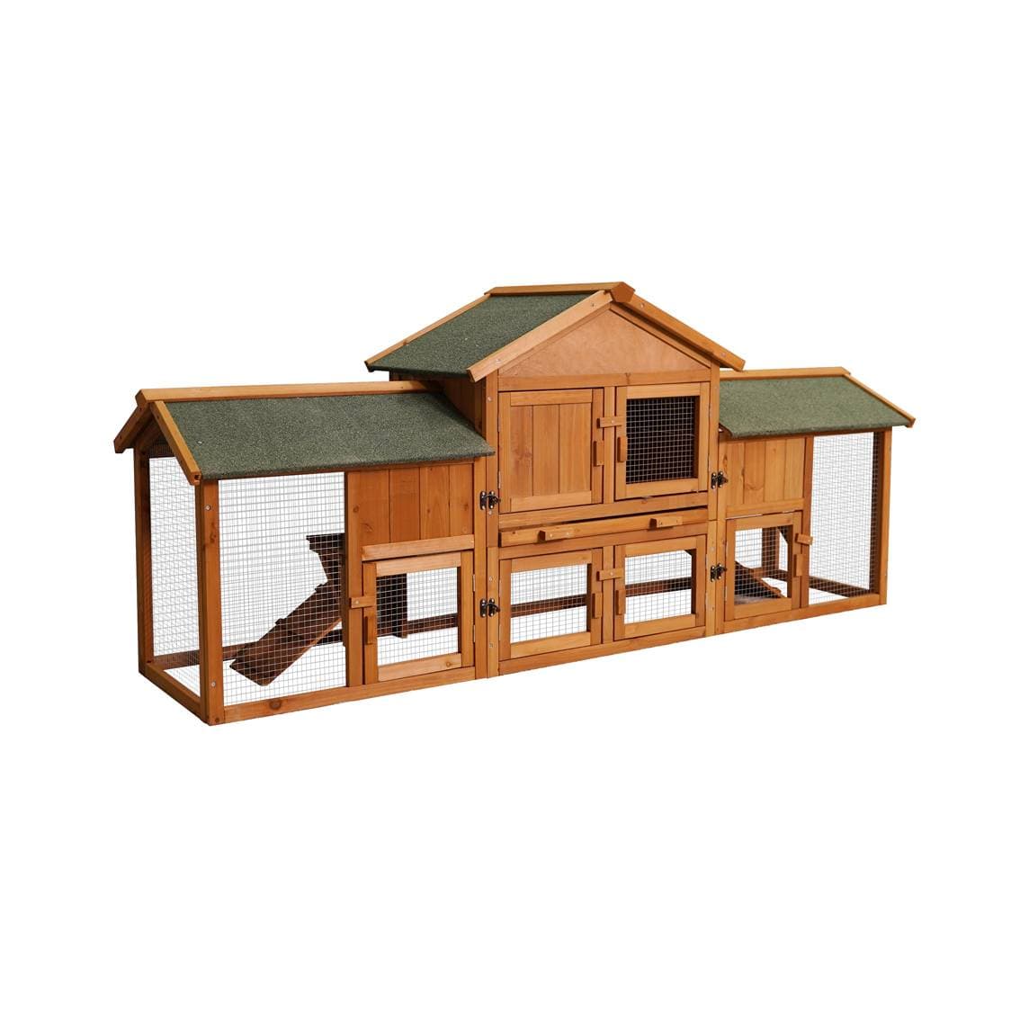 Extra Large Bunny Cage With 2 Runs House Small Animal Habitats For Guinea Pigs 4