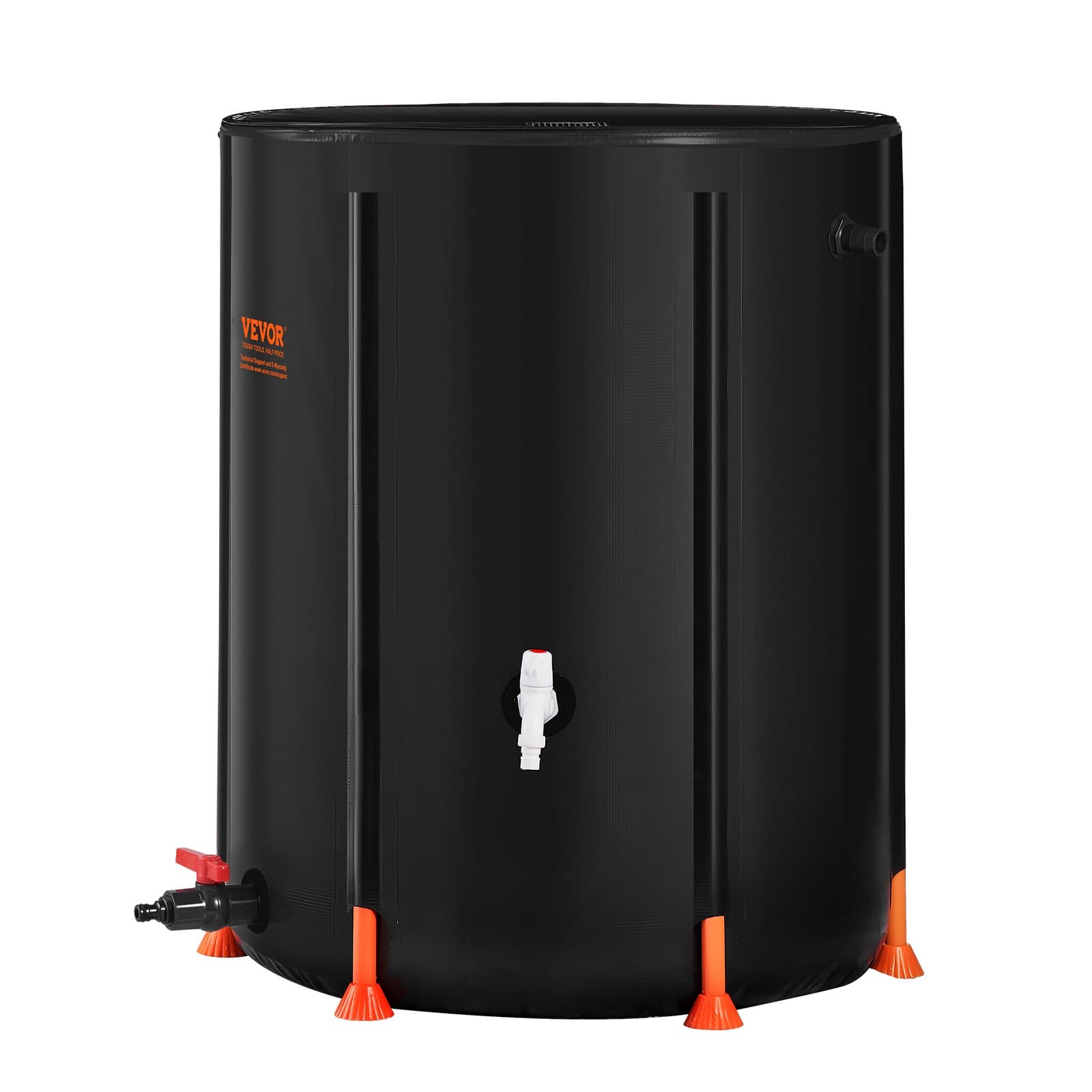 VEVOR Collapsible Rain Barrel 53 Gal Rain Catcher With Spigots And Overflow Kit 7